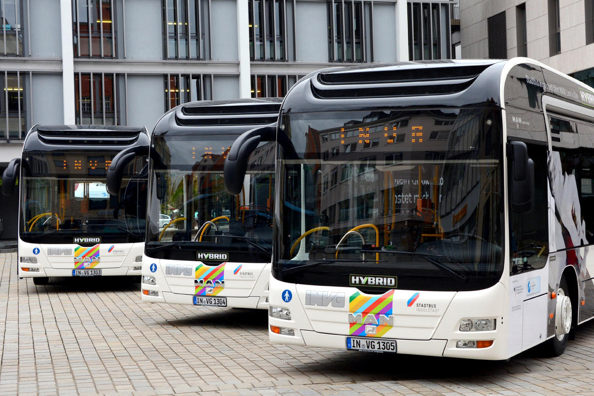 Hybridbusse der Stadtbus Ingolstadt GmbH