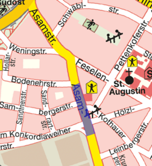 Bild vergrößern: Lageplan Asamstraße
