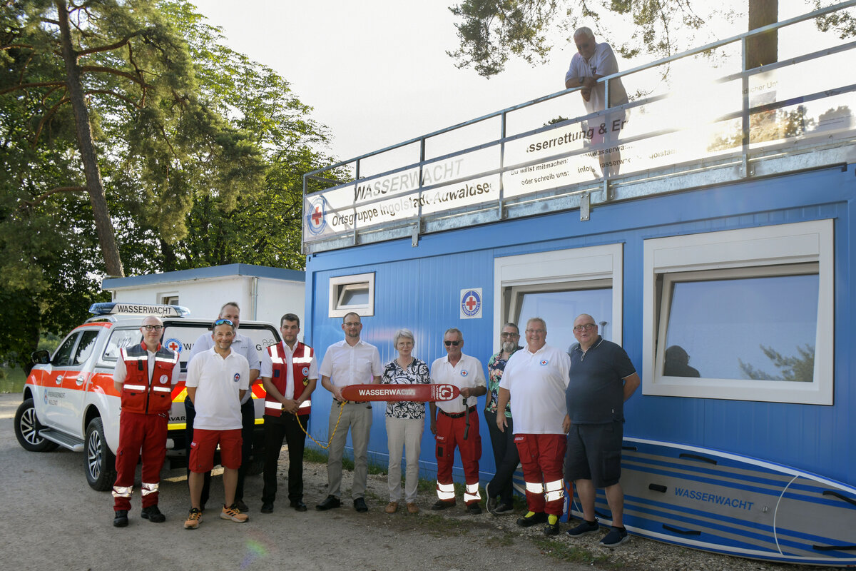 Inbetriebnahme der Conatainerwache am Auwaldsee