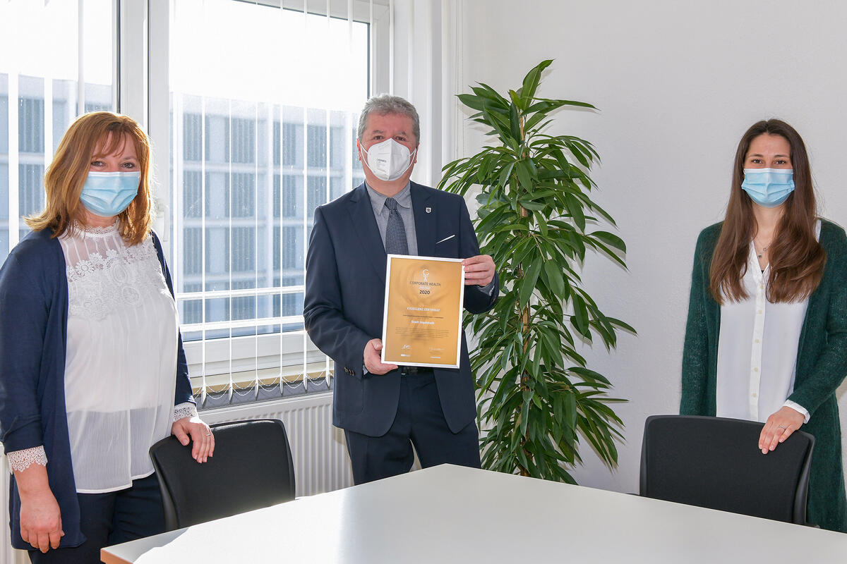 Bild vergrößern: Der Exzellenz Coroporate Health Award 2020 für die Stadt Ingolstadt