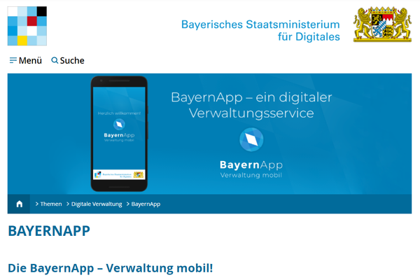 BayernApp - Verwaltung mobil!
