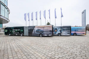 Bild vergrößern: Die neuen elektrischen Gelenkbusse