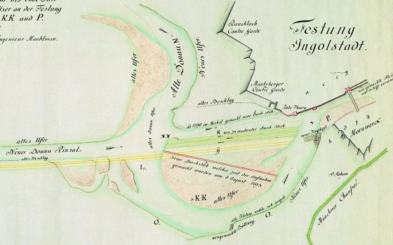 Donau 1793. Foto: Stadtarchiv Ingolstadt